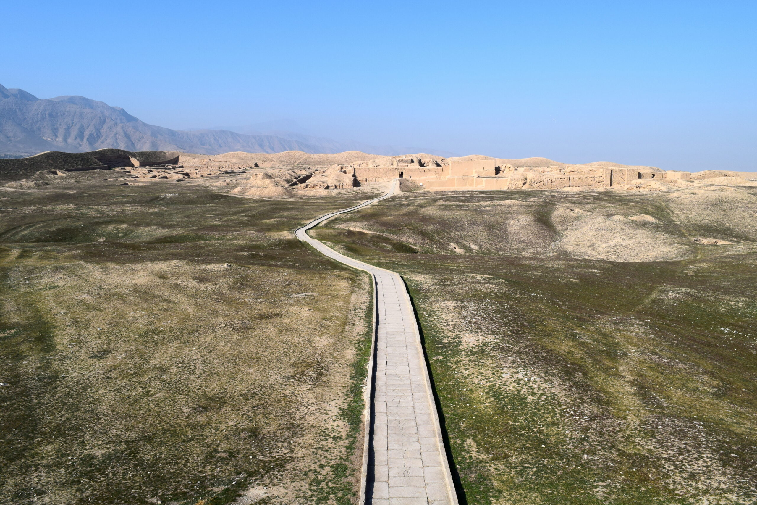 Entrance to the ancient Parthian fortress of Nisa. Near Ashgabat, Turkmenistan.